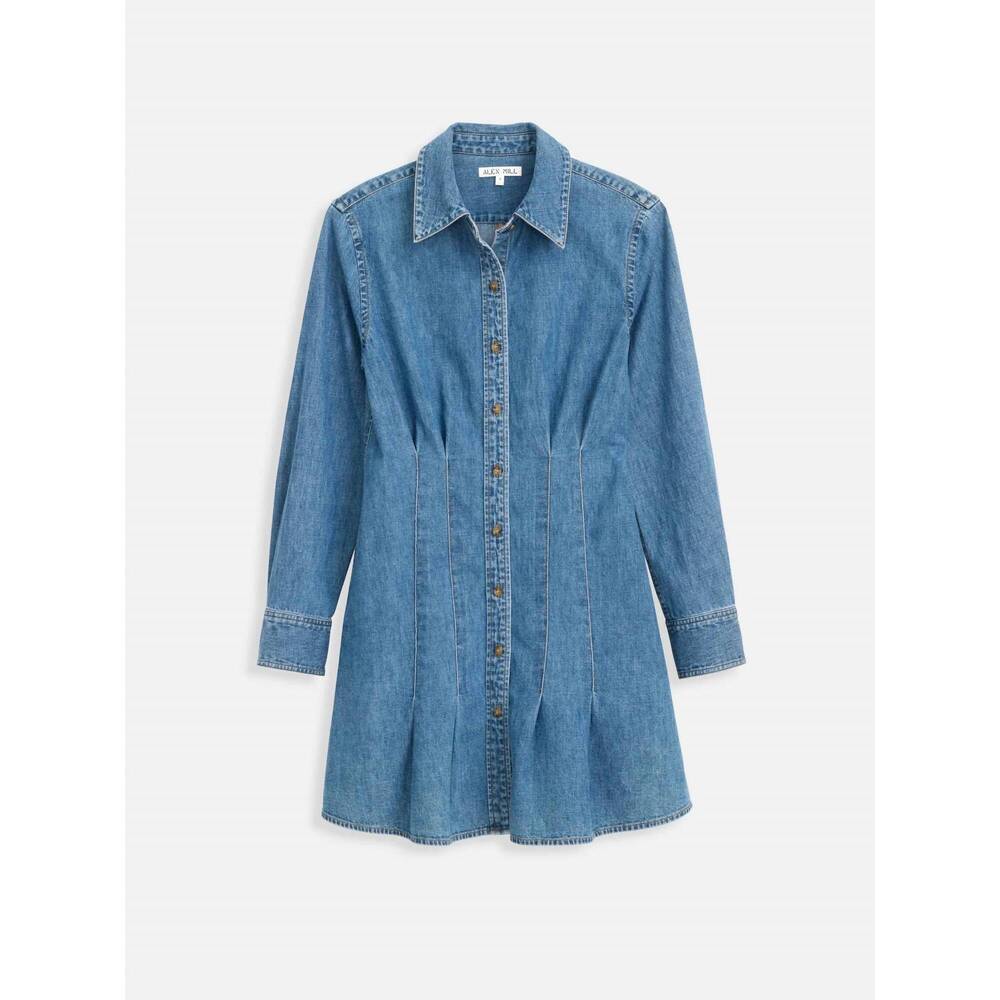 NEW ALEX MILL camille shirtdress in denim - Picture 6 of 6